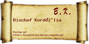 Bischof Kordélia névjegykártya